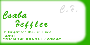 csaba heffler business card